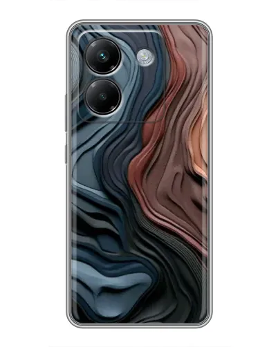 Чехол для Xiaomi Poco M7 Pro 5G с картинкой «Цветные волны каньона»