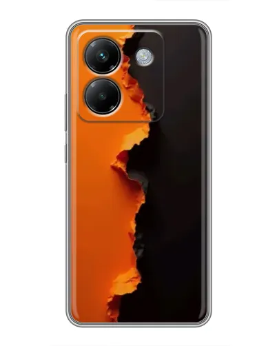 Чехол для Xiaomi Poco M7 Pro 5G с картинкой «Оранжевый разлом»