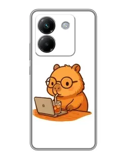 Чохол для Xiaomi Poco M7 Pro 5G з картинкою «Капібара з ноутбуком» Чохол для Xiaomi Poco M7 Pro 5G з картинкою «Капібара з ноутбуком»