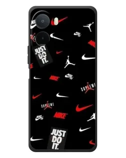 Чехол для Xiaomi POCO M7 с картинкой «Nike Mix Pattern»