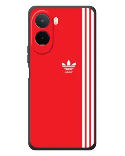 Чехол для Xiaomi POCO M7 с картинкой «Красный минимализм Adidas»