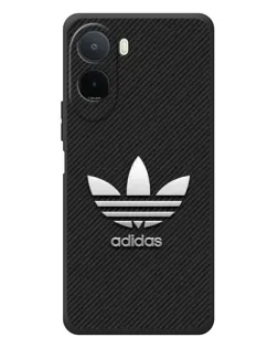 Чехол для Xiaomi POCO M7 с картинкой «Adidas Карбоновая текстура»
