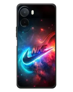 Чехол для Xiaomi POCO M7 с картинкой «Огненный логотип Nike»