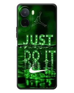 Чехол для Xiaomi POCO M7 с картинкой «Зеленый неоновый Nike»