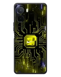 Чехол для Xiaomi POCO M7 с картинкой «Nike — золотая искра»