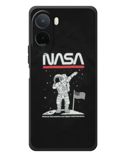 Чохол для Xiaomi POCO M7 з картинкою «NASA — крокуємо по Місяцю»