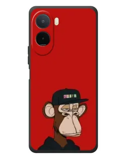 Чохол для Xiaomi POCO M7 з картинкою «Bored Ape — червоний фон»