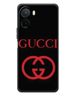Чохол для Xiaomi POCO M7 з картинкою «Gucci — червоний логотип»