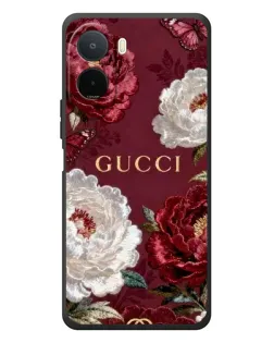 Чохол для Xiaomi POCO M7 з картинкою «Gucci — бордові троянди»