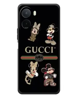 Чохол для Xiaomi POCO M7 з картинкою «Gucci — герої Disney та монограма»