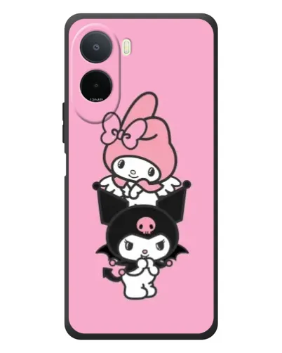 Чехол для Xiaomi POCO M7 с картинкой «Трио My Melody и Kuromi» Чехол для Xiaomi POCO M7 с картинкой «Трио My Melody и Kuromi»