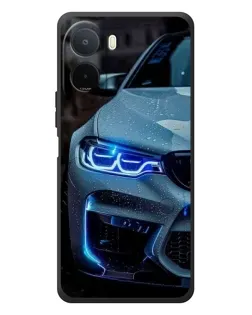 Чохол для Xiaomi POCO M7 з картинкою «Погляд BMW з синіми фарами» Чохол для Xiaomi POCO M7 з картинкою «Погляд BMW з синіми фарами»