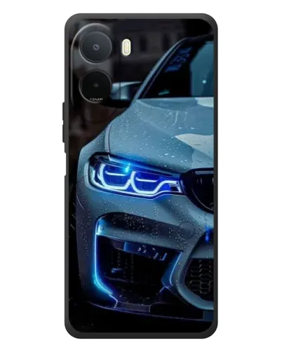 Чехол для Xiaomi POCO M7 с картинкой «Взгляд BMW с синими фарами» Чехол для Xiaomi POCO M7 с картинкой «Взгляд BMW с синими фарами»