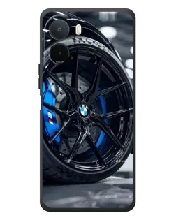 Чехол для Xiaomi POCO M7 с картинкой «Колесо BMW вблизи»