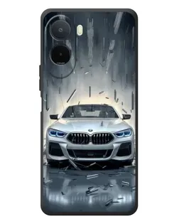 Чехол для Xiaomi POCO M7 с картинкой «BMW в свете фар»