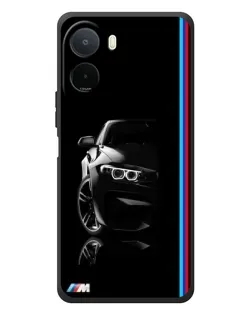 Чехол для Xiaomi POCO M7 с картинкой «Силуэт BMW в темноте»