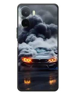 Чехол для Xiaomi POCO M7 с картинкой «BMW в дыму»