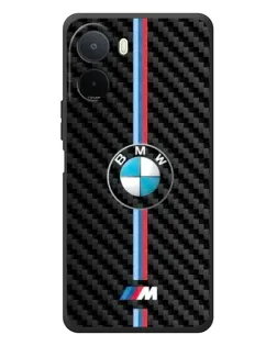 Чехол для Xiaomi POCO M7 с картинкой «Эмблема BMW и карбон»