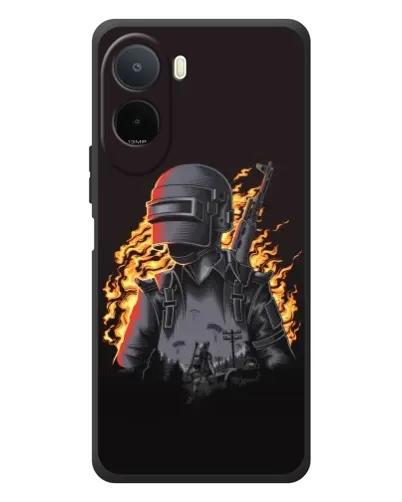 Чохол для Xiaomi POCO M7 з картинкою «PUBG — вогняний силует» Чохол для Xiaomi POCO M7 з картинкою «PUBG — вогняний силует»