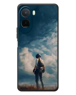 Чохол для Xiaomi POCO M7 з картинкою «Герой PUBG на скелі»