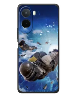 Чохол для Xiaomi POCO M7 з картинкою «Десант PUBG — стрибок»