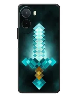 Чехол для Xiaomi POCO M7 с картинкой «Алмазный меч неон»