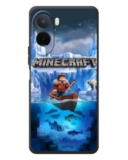 Чехол для Xiaomi POCO M7 с картинкой «Minecraft ледяной мир»