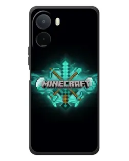 Чехол для Xiaomi POCO M7 с картинкой «Minecraft Diamond лого»