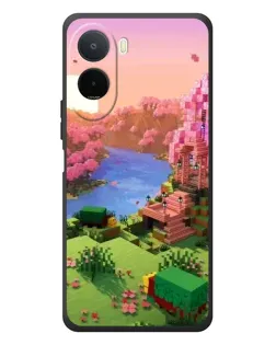 Чехол для Xiaomi POCO M7 с картинкой «Розовое дерево Minecraft»