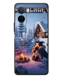 Чехол для Xiaomi POCO M7 с картинкой «Зимний Minecraft»