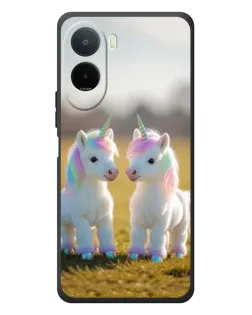 Чохол для Xiaomi POCO M7 з картинкою «Пара єдинорогів»
