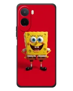 Чохол для Xiaomi POCO M7 з картинкою «Спанч Боб на червоному»