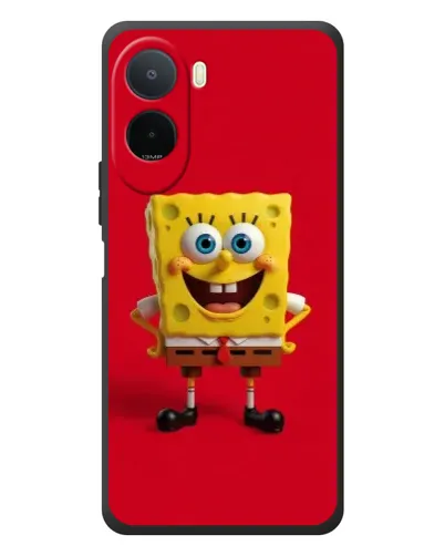 Чохол для Xiaomi POCO M7 з картинкою «Спанч Боб на червоному» Чохол для Xiaomi POCO M7 з картинкою «Спанч Боб на червоному»