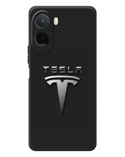 Чохол для Xiaomi POCO M7 з картинкою «Сталевий логотип Tesla» Чохол для Xiaomi POCO M7 з картинкою «Сталевий логотип Tesla»