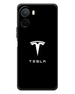 Чохол для Xiaomi POCO M7 з картинкою «Tesla White Logo»