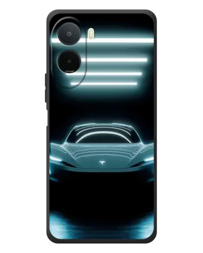 Чохол для Xiaomi POCO M7 з картинкою «Tesla в неоні» Чохол для Xiaomi POCO M7 з картинкою «Tesla в неоні»