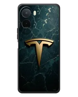 Чохол для Xiaomi POCO M7 з картинкою «Мармурова Tesla Gold»