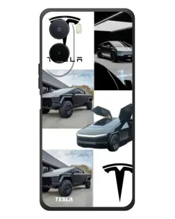 Чохол для Xiaomi POCO M7 з картинкою «Колаж Cybertruck Tesla»