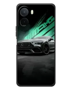 Чехол для Xiaomi POCO M7 с картинкой «Темный Mercedes AMG»