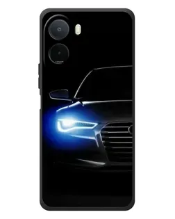 Чохол для Xiaomi POCO M7 з картинкою «Неоновий погляд Audi»