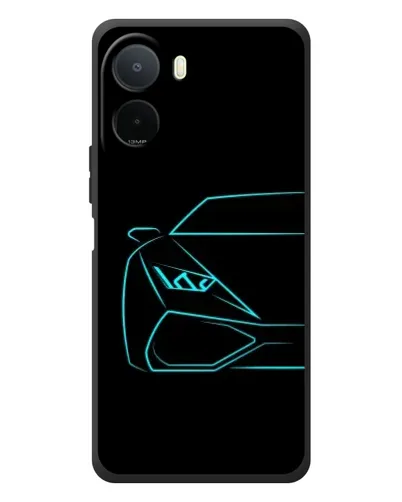 Чохол для Xiaomi POCO M7 з картинкою «Блакитний силует Lamborghini» Чохол для Xiaomi POCO M7 з картинкою «Блакитний силует Lamborghini»