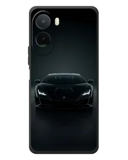 Чохол для Xiaomi POCO M7 з картинкою «Чорний Lamborghini Aventador»