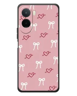 Чехол для Xiaomi POCO M7 с картинкой «Сердца и банты»