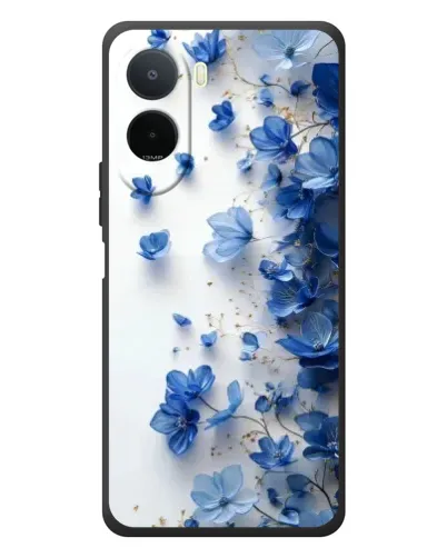 Чохол для Xiaomi POCO M7 з картинкою «Блакитний квітковий каскад»