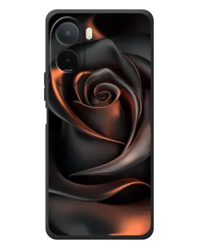 Чохол для Xiaomi POCO M7 з картинкою «Шовкова чорна троянда»