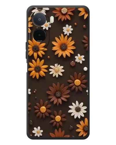 Чохол для Xiaomi POCO M7 з картинкою «Візерунок з маленьких соняшників»