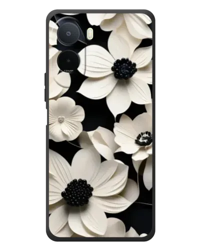 Чохол для Xiaomi POCO M7 з картинкою «Об'ємні білі квіти»