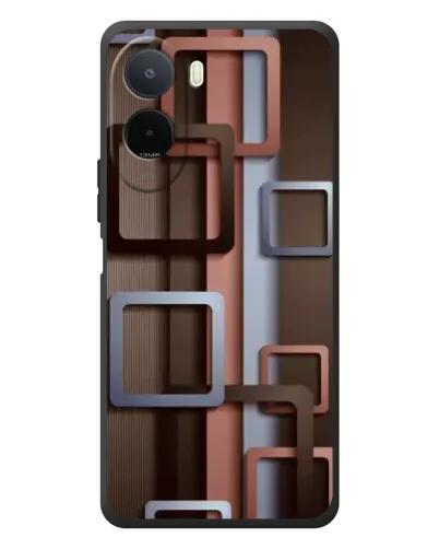 Чехол для Xiaomi POCO M7 с картинкой «Коричневые объемные квадраты» Чехол для Xiaomi POCO M7 с картинкой «Коричневые объемные квадраты»