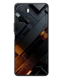 Чехол для Xiaomi POCO M7 с картинкой «Черные геометрические блоки»