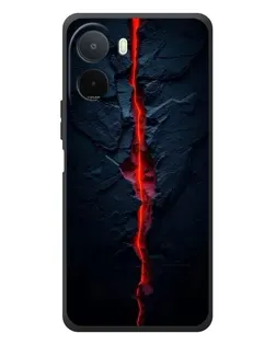 Чехол для Xiaomi POCO M7 с картинкой «Kрасная лавовая трещина»